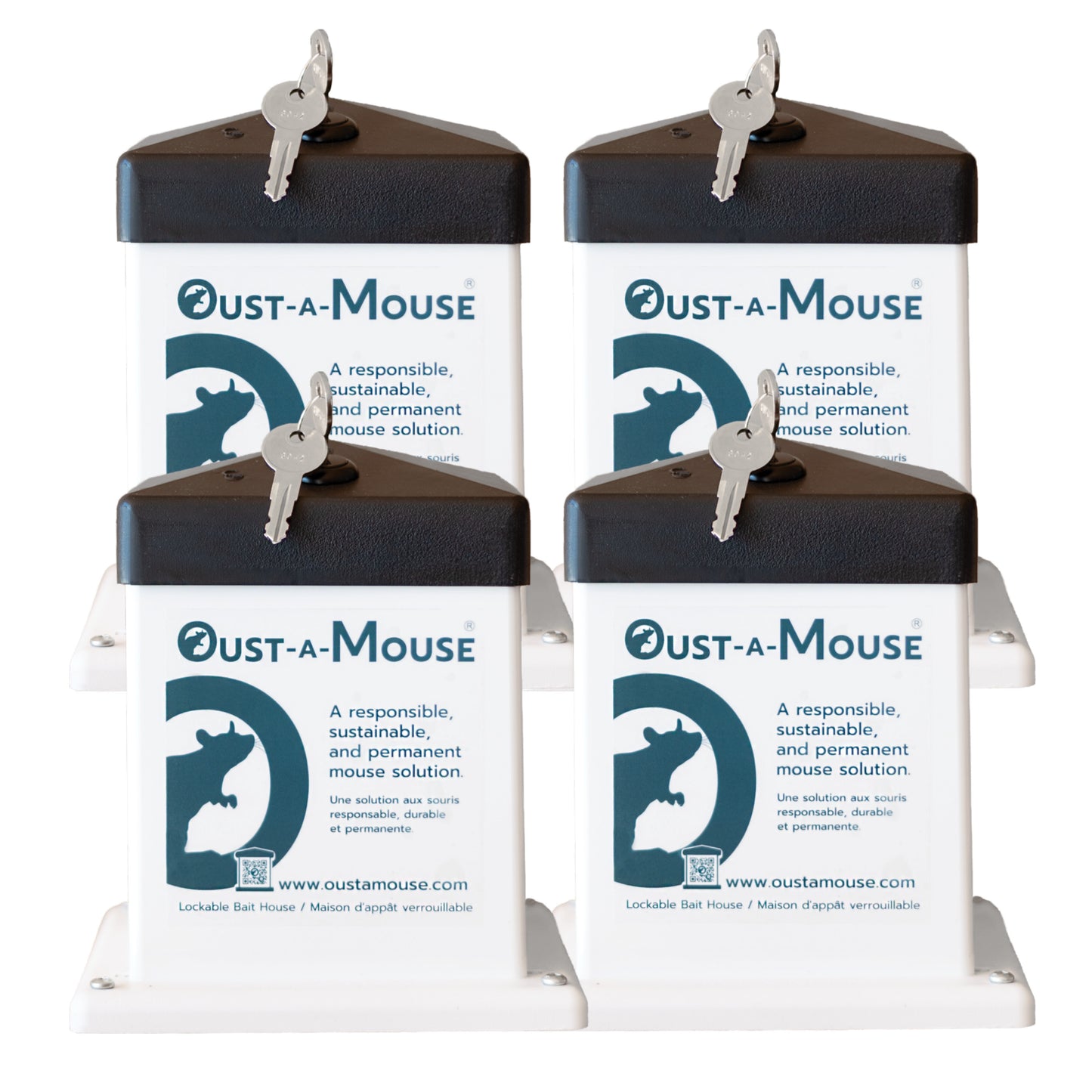 PACKAGE of 4 Oust-A-Mouse® Bait House